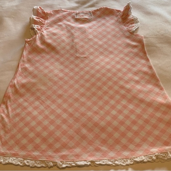Serendipity pink and white checked girls blouse size M(5-6) - Picture 2 of 3